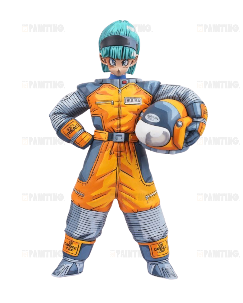 22CM Dragon Ball Space Suit Bulma Figure Repaint