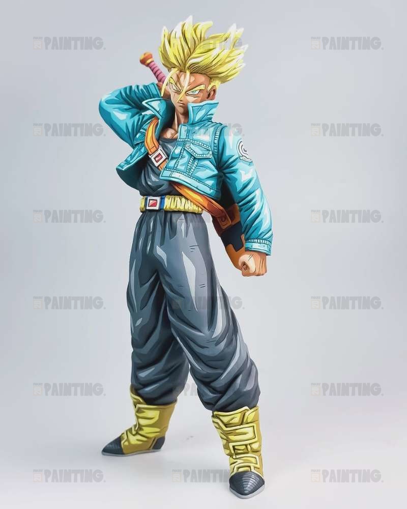 Hand Painted Dragon Ball Future Trunks 2D Comic-Style Repaint