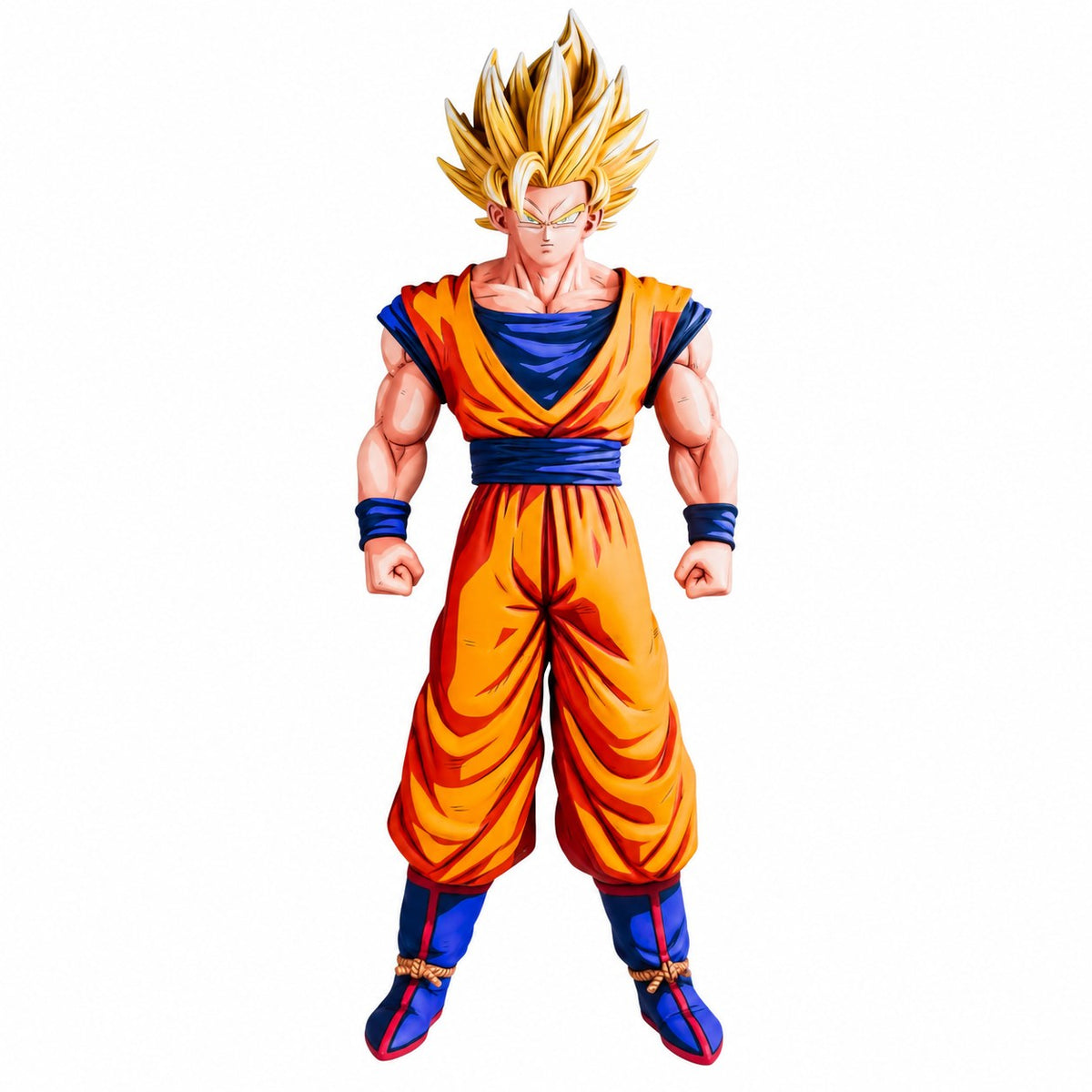 Dragon Ball Super Saiyan 2 Son Goku Figure Repaint — 31 cm Standing Pose — full figure