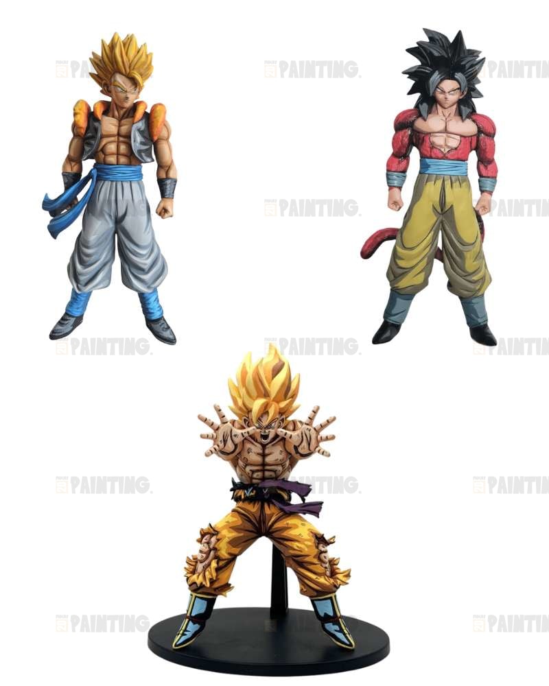 Dragon Ball Bundle 3x Figure 2D Anime Colour Repaint