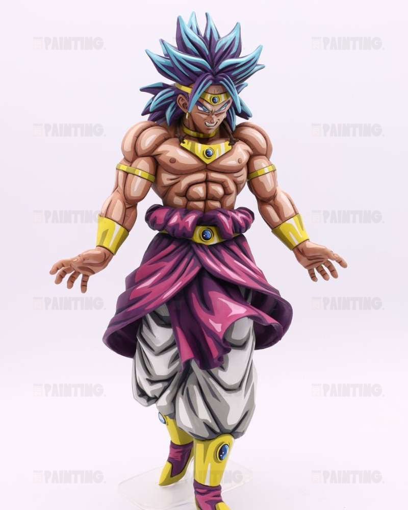 2D Anime Colour Super Saiyan Broly Figure Repaint