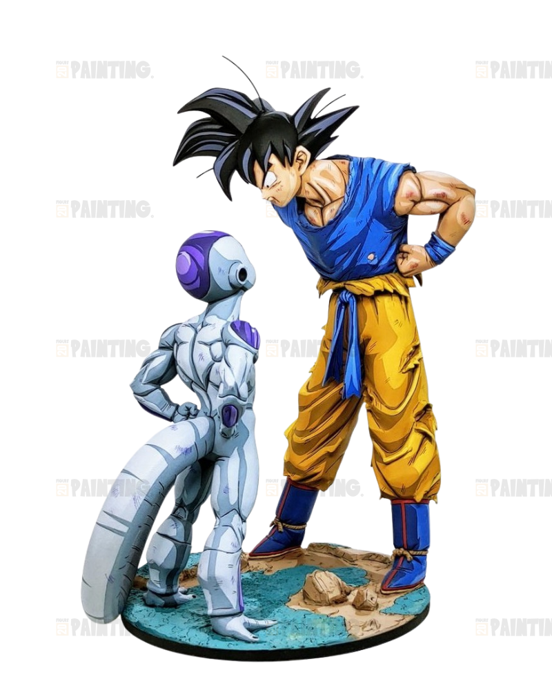 22CM Son Goku vs Frieza Battle On Planet Namek Figure Repaint