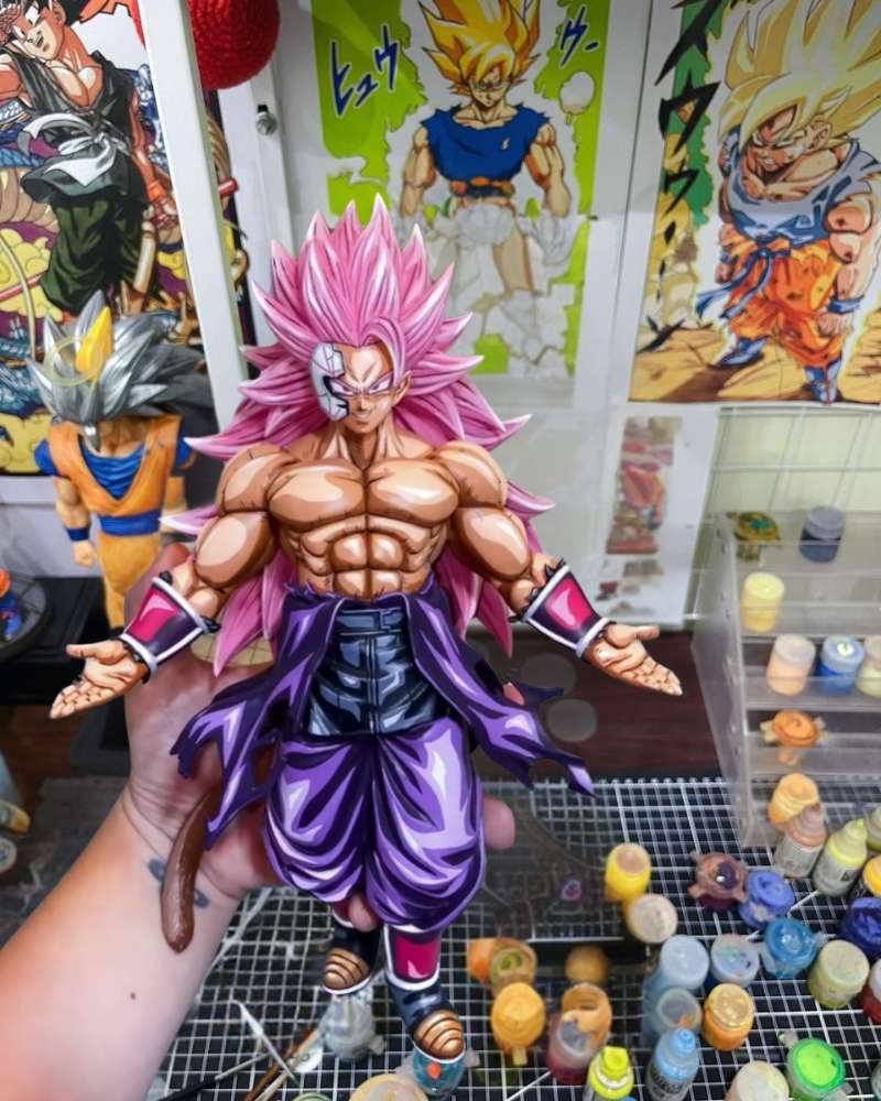26CM Dragon Ball Super Son Goku Rose SSJ3 Figure Repaint