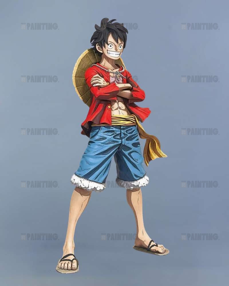 45CM One Piece Monkey D. Luffy Figure Repaint