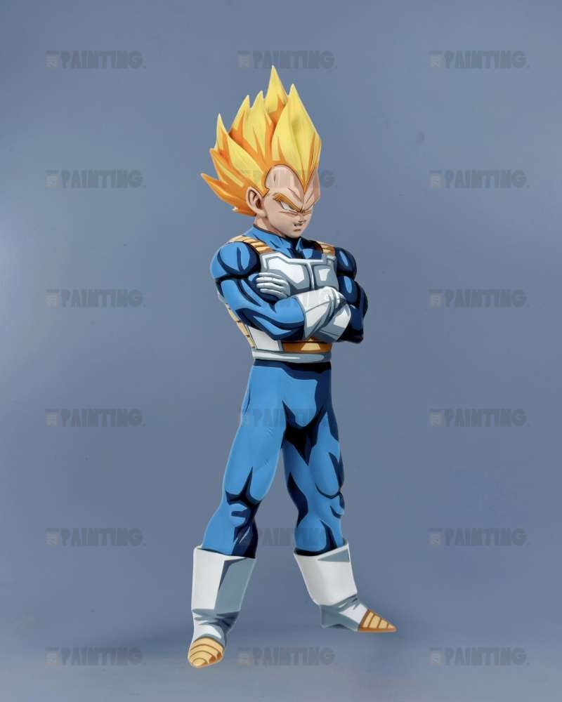 2D Anime Colour Dragon Ball Super Saiyan Vegeta Figure Repaint