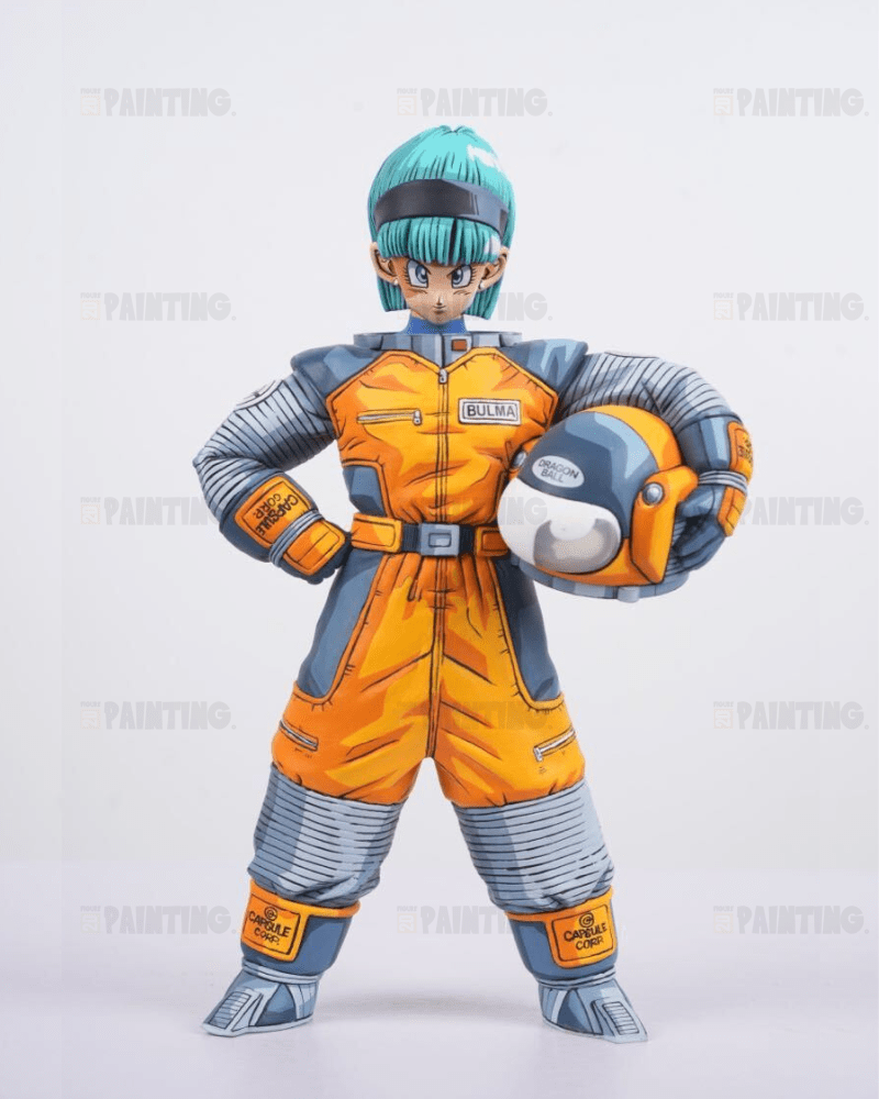 22CM Dragon Ball Space Suit Bulma Figure Repaint