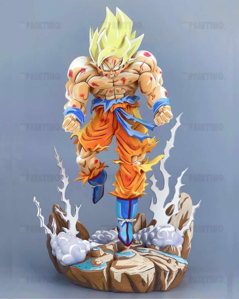 Comic Colour Dragon Ball Goku SSJ3 Figure Repaint