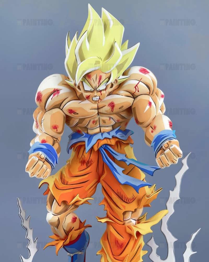 Comic Colour Dragon Ball Goku SSJ3 Figure Repaint