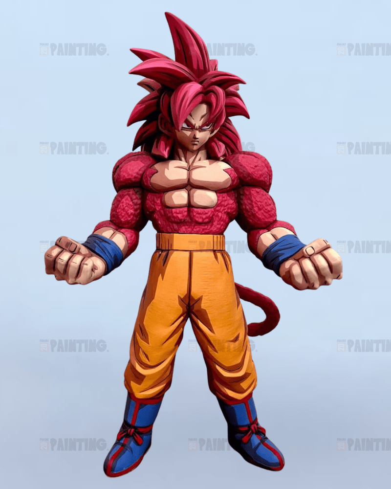 25CM Dragon Ball Super Saiyan 4 Son Goku Figure