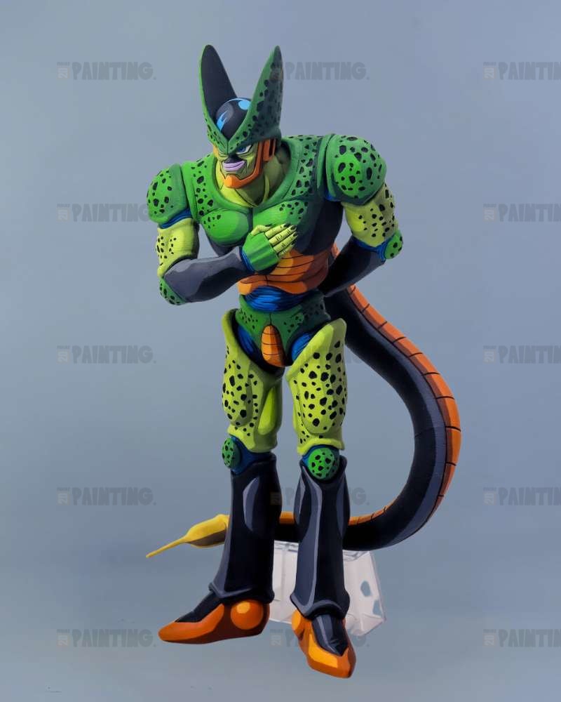 27CM Dragon Ball Cell Second Form Figure Repaint