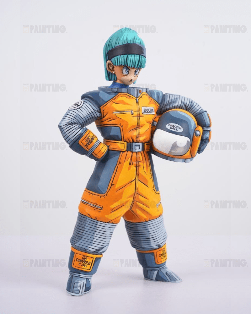 22CM Dragon Ball Space Suit Bulma Figure Repaint