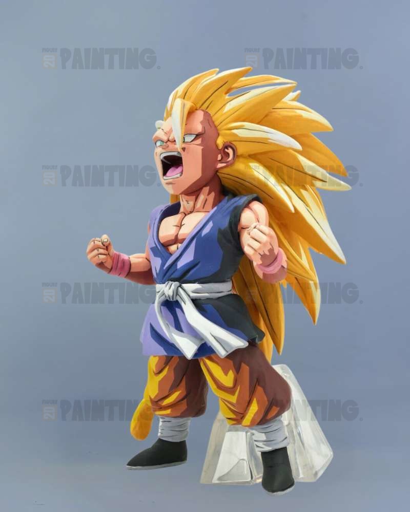 14CM Dragon Ball Super Saiyan 3 Son Goku Kid Repaint