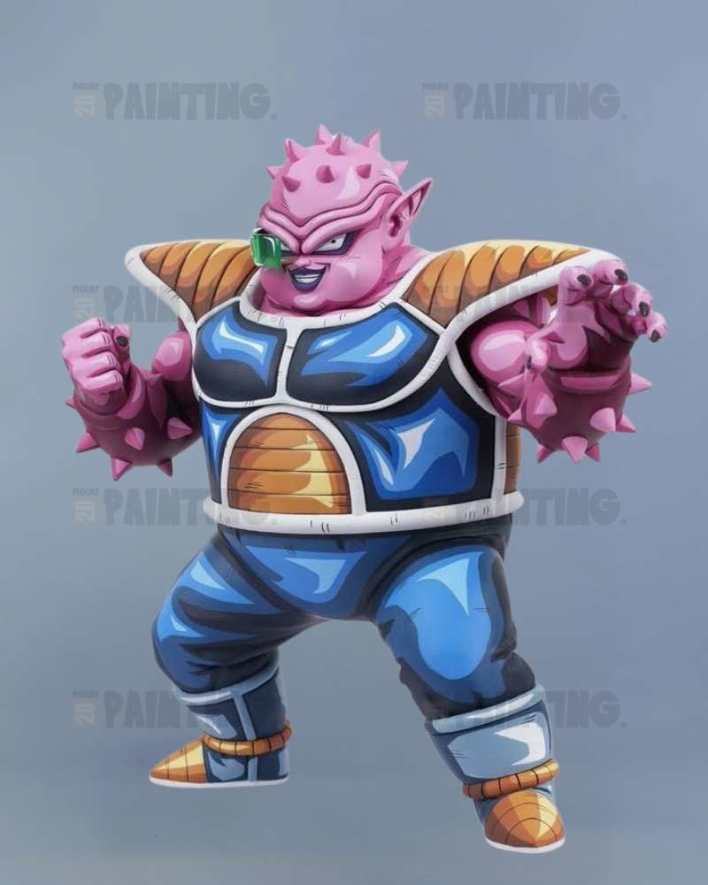 24CM Dragon Ball Dodoria 2D Colour Anime Figure Repaint