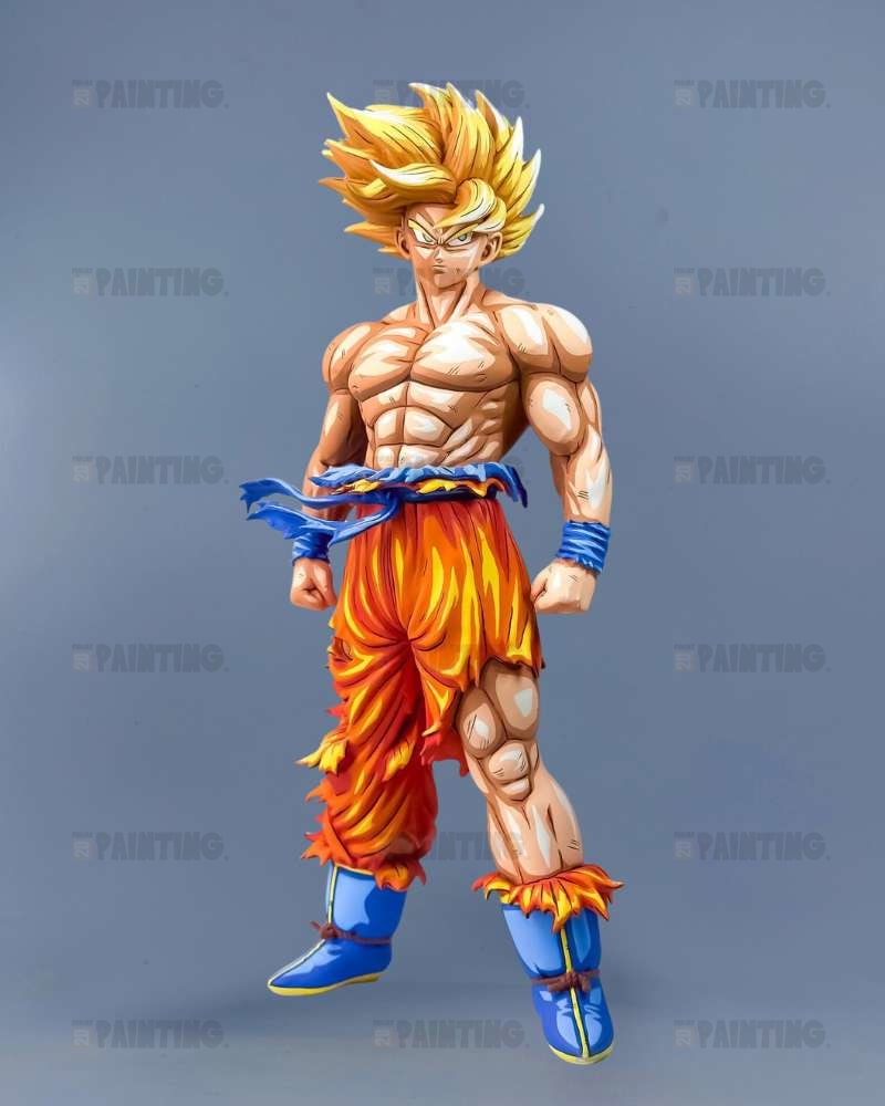 30CM Dragon Ball Z Goku SSJ War Damage Figure Repaint