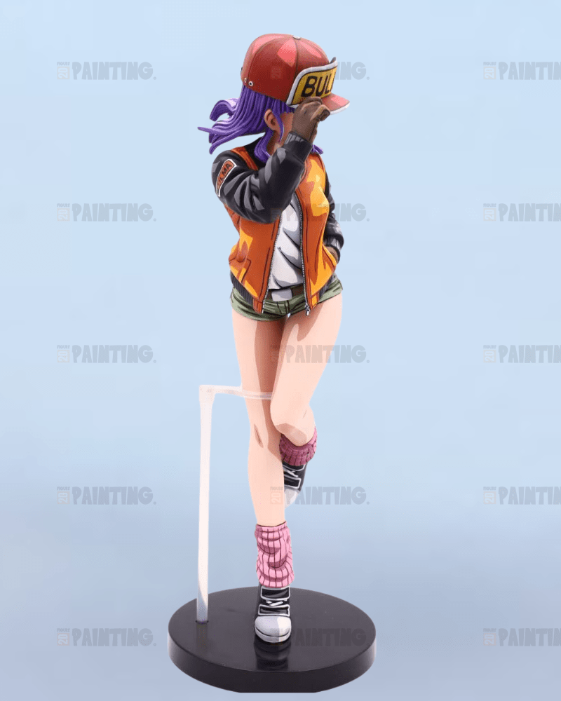 26CM Dragon Ball Motorcycle Bulma Anime Figure Repaint