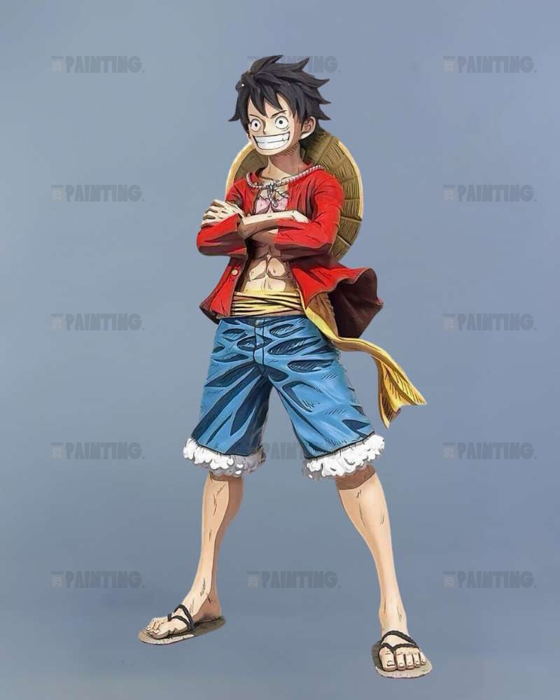 45CM One Piece Monkey D. Luffy Figure Repaint