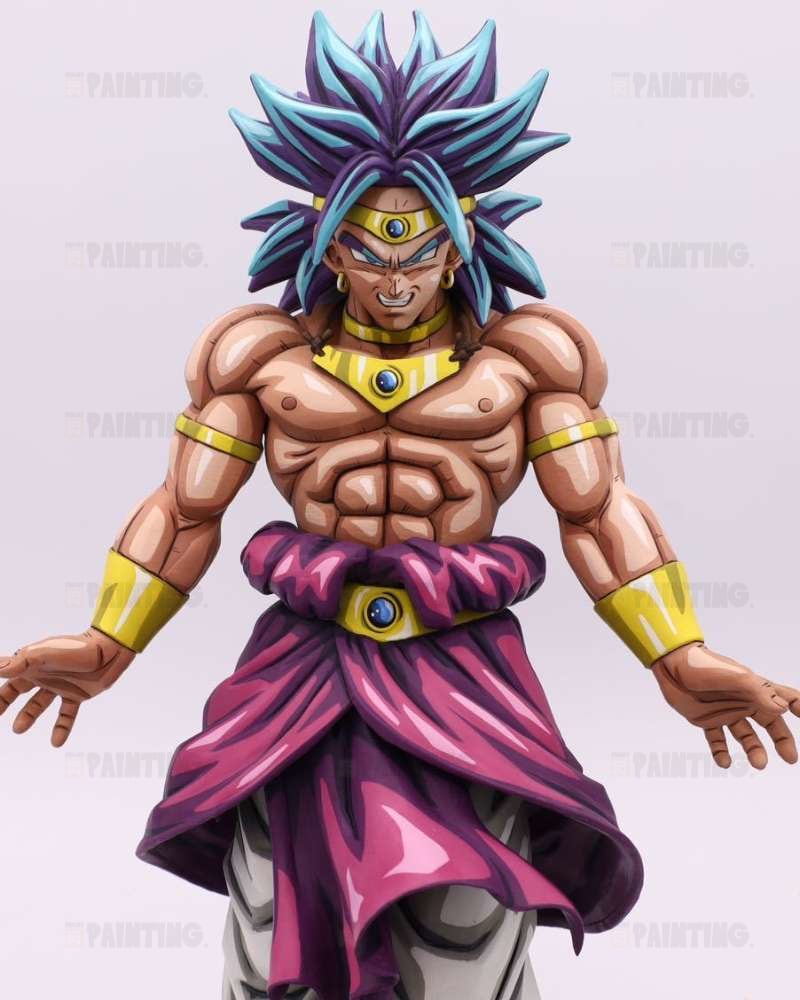 2D Anime Colour Super Saiyan Broly Figure Repaint