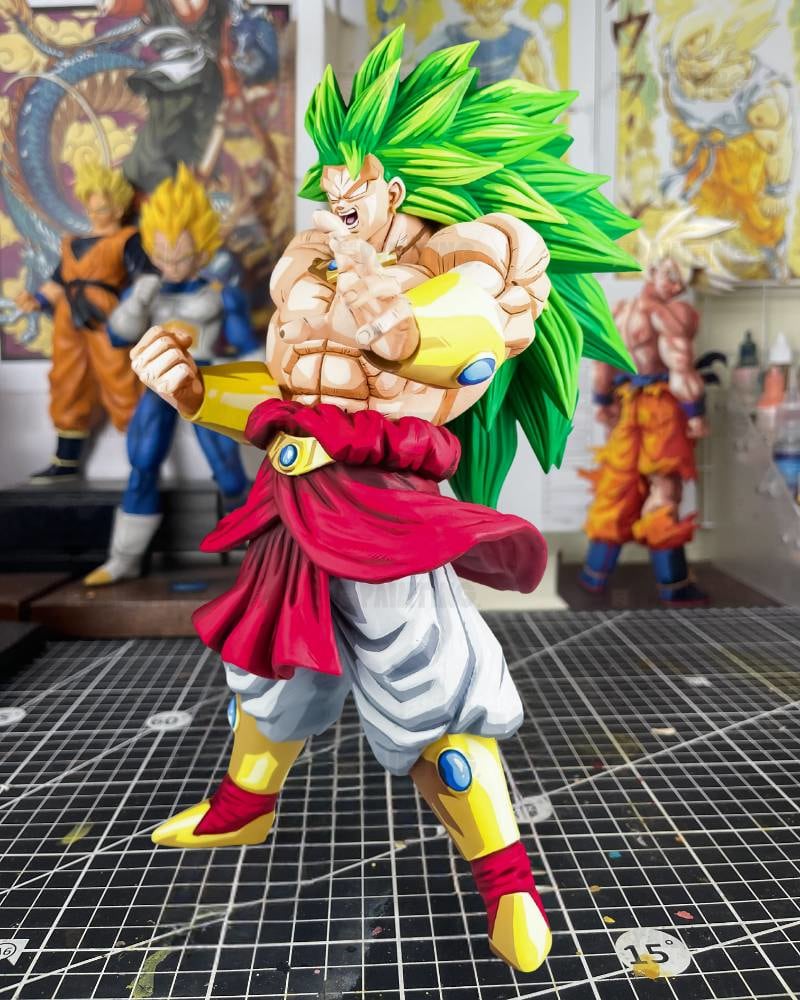 2D Comic Colour Dragon Ball Heroes Broly SSJ3 Figure