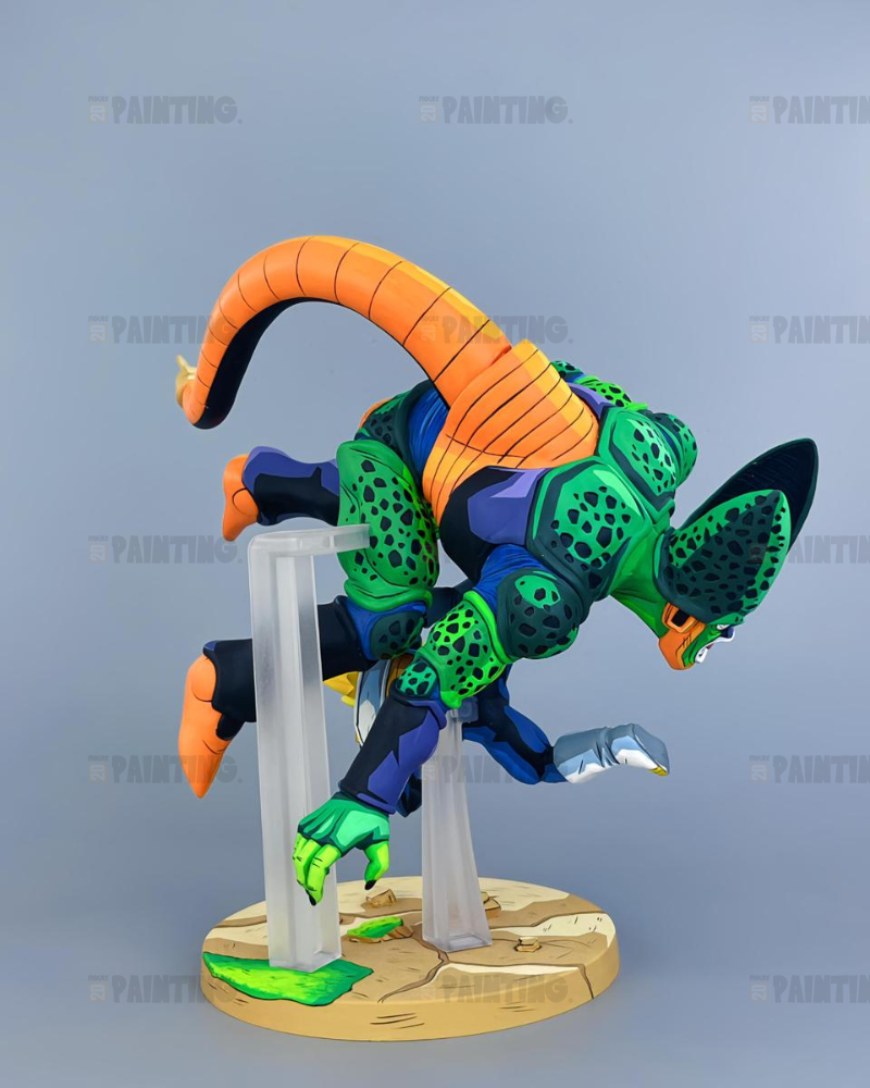 17CM Dragon History Vegeta vs. Cell Dragon Figure Repaint