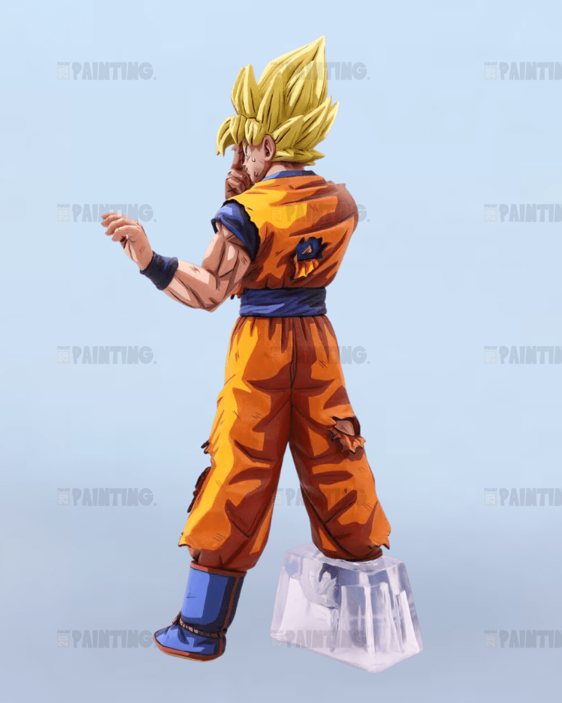 25CM Dragon Ball Super Saiyan Son Goku Anime Figure Repaint