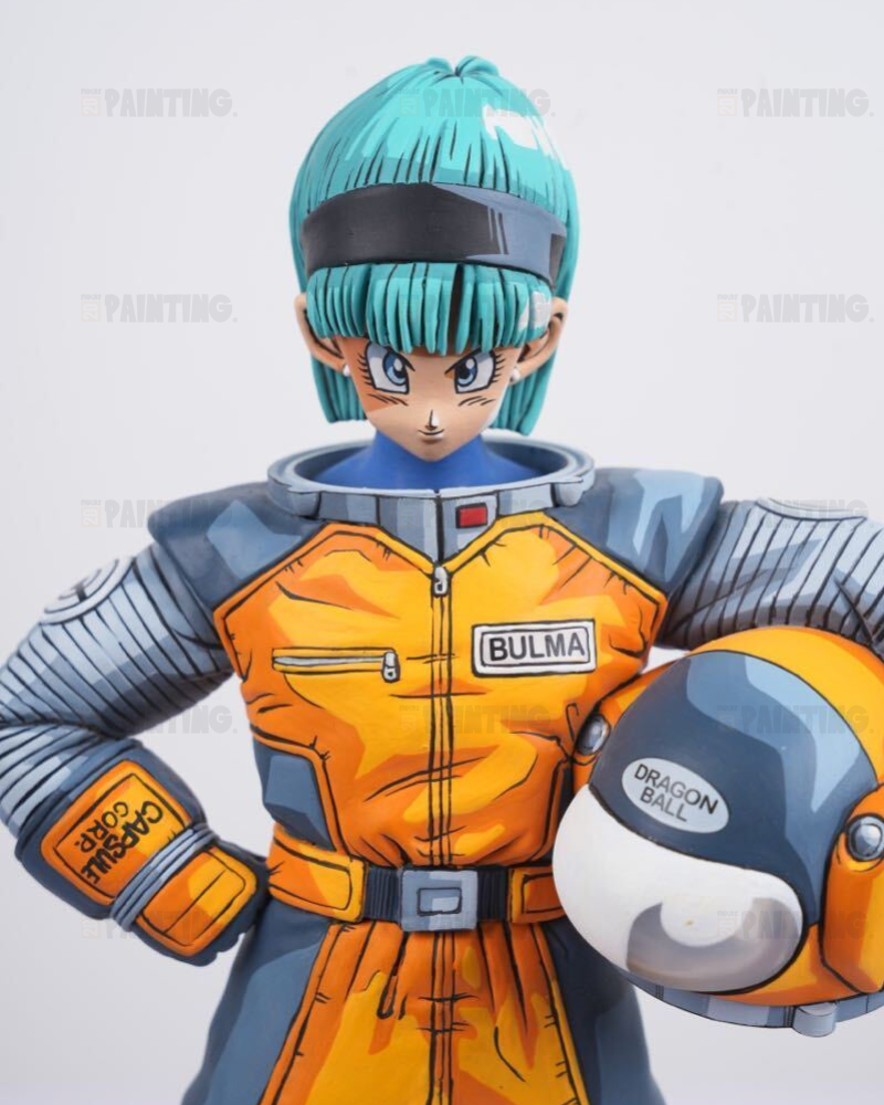 22CM Dragon Ball Space Suit Bulma Figure Repaint