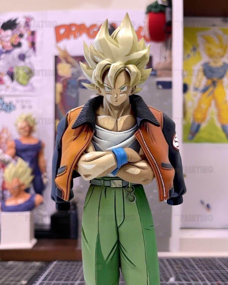 2D Anime Colour Dragon Ball Casual Son Goku Figure Repaint