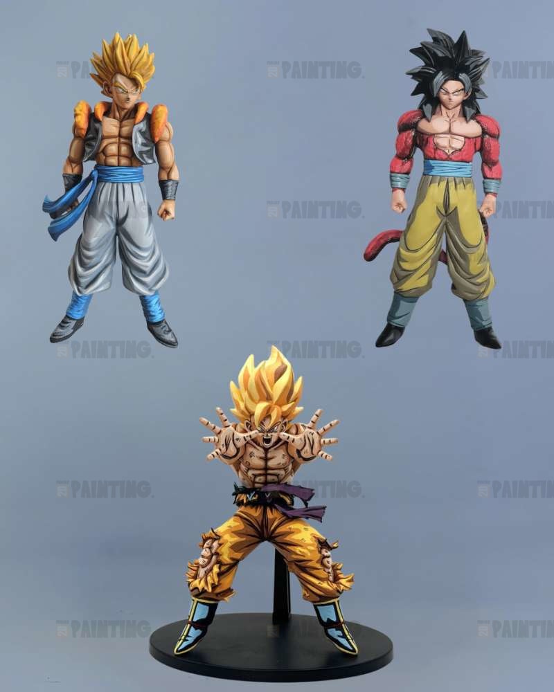 Dragon Ball Bundle 3x Figure 2D Anime Colour Repaint