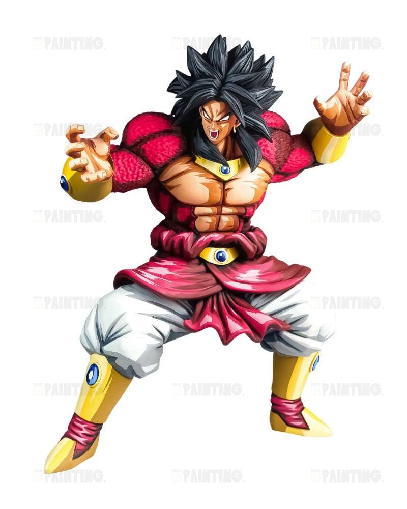 2D Manga Colour Dragon Ball Broly Super Saiyan 4 Figure Repaint