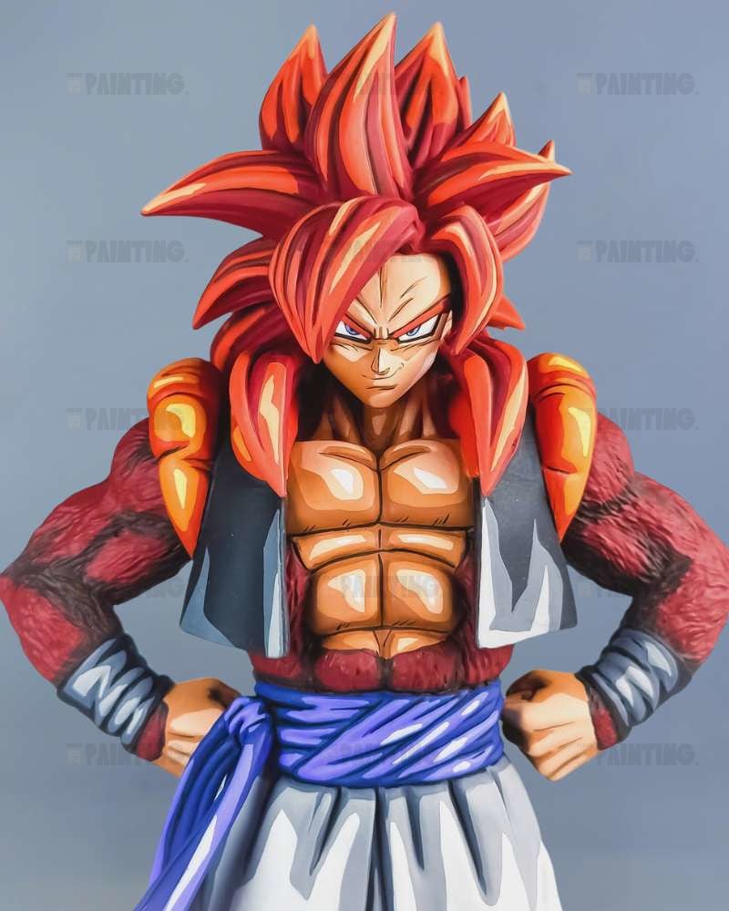 25CM Dragon Ball Super Saiyan 4 Gogeta Figure Repaint