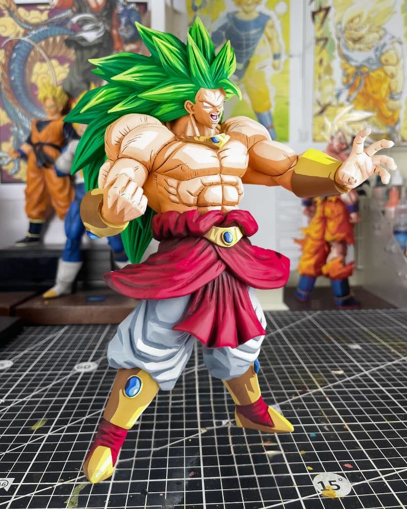 2D Comic Colour Dragon Ball Heroes Broly SSJ3 Figure