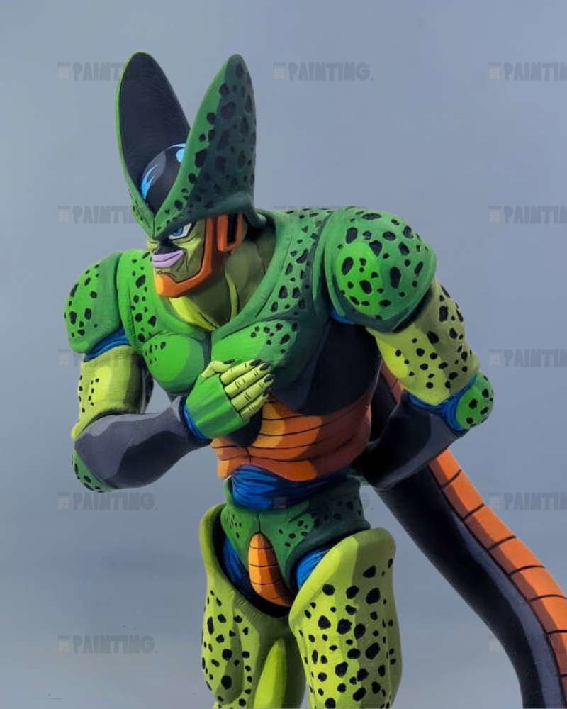 27CM Dragon Ball Cell Second Form Figure Repaint