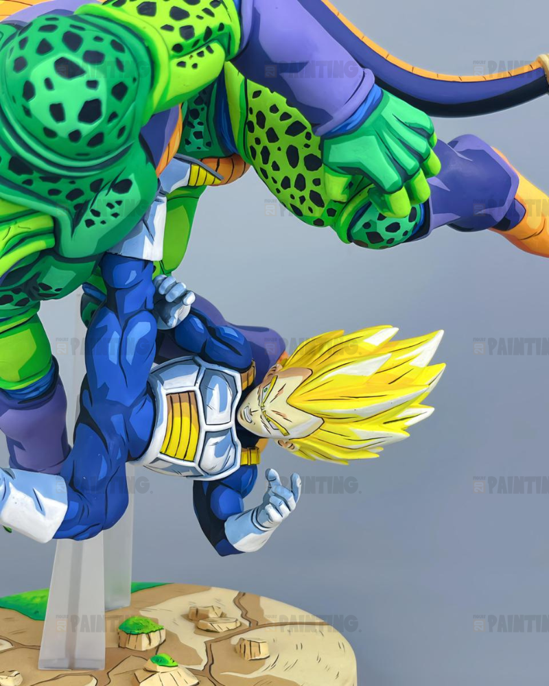 17CM Dragon History Vegeta vs. Cell Dragon Figure Repaint