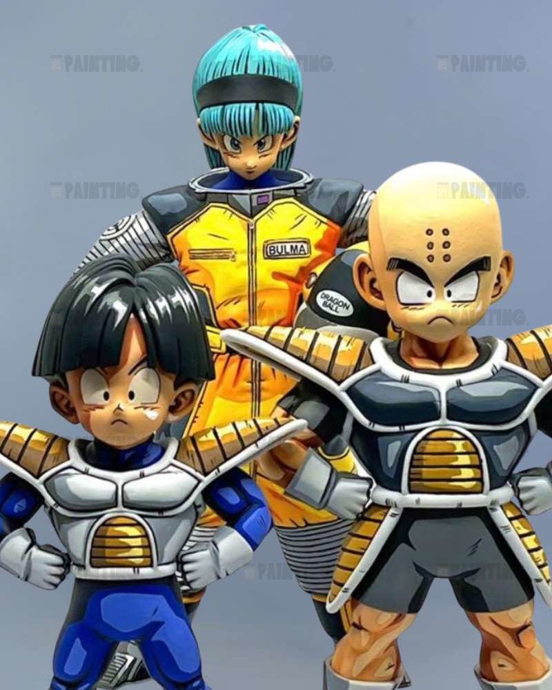 Dragon Ball Set Gohan, Krillin, Bulma 2D Figure Repaint
