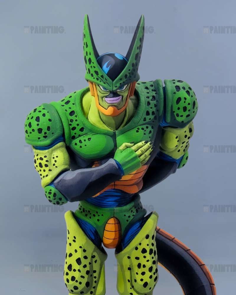 27CM Dragon Ball Cell Second Form Figure Repaint