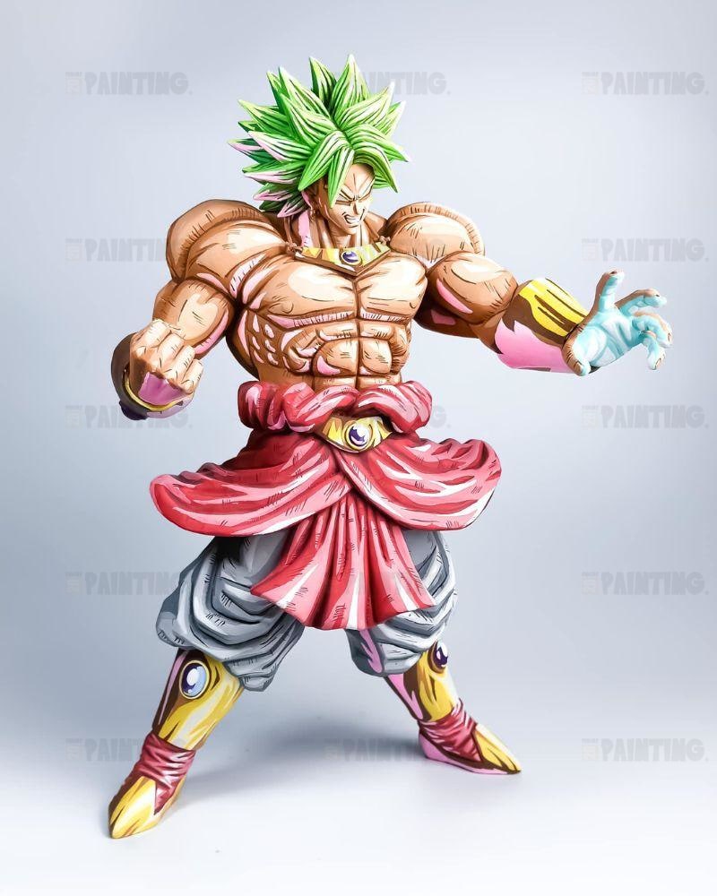 30CM Dragon Ball Z Broly Figure Repaint - 2D Figure Painting