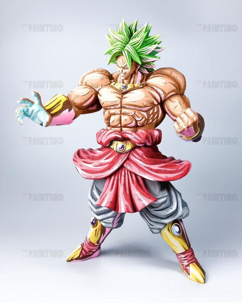 30CM Dragon Ball Z Broly Figure Repaint - 2D Figure Painting