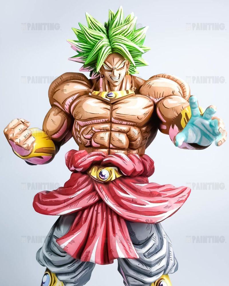 30CM Dragon Ball Z Broly Figure Repaint - 2D Figure Painting