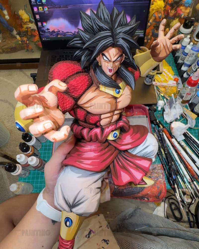 2D Manga Colour Dragon Ball Broly Super Saiyan 4 Figure Repaint