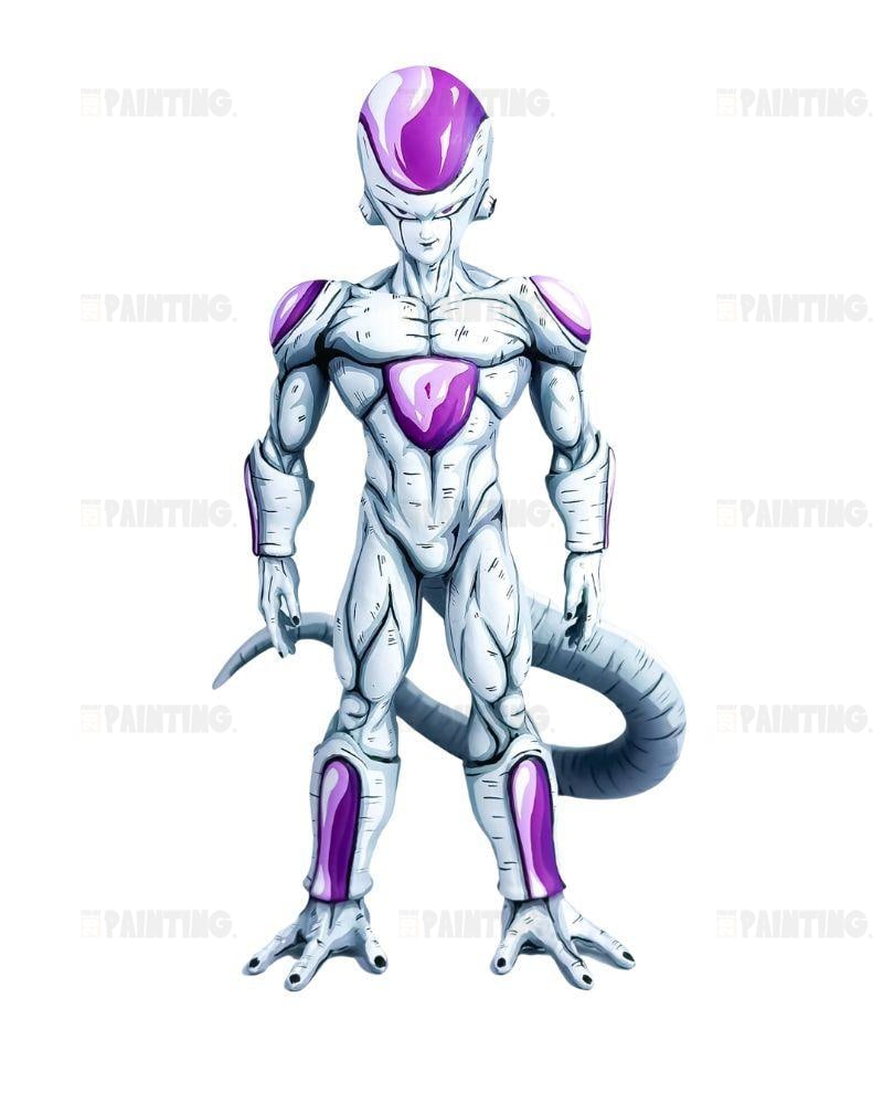 24CM Dragon Ball Z Frieza Final Form Figure Repaint - 2D Figure Painting