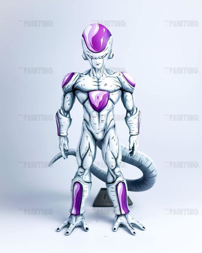 24CM Dragon Ball Z Frieza Final Form Figure Repaint - 2D Figure Painting