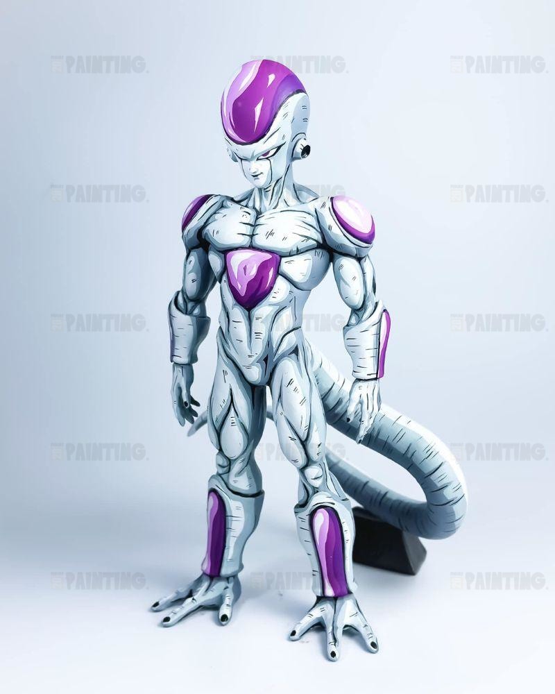 24CM Dragon Ball Z Frieza Final Form Figure Repaint - 2D Figure Painting