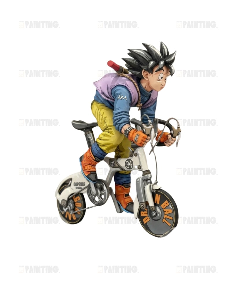 Cell Shaded Dragon Ball Son Goku Bicycle Figure Repaint