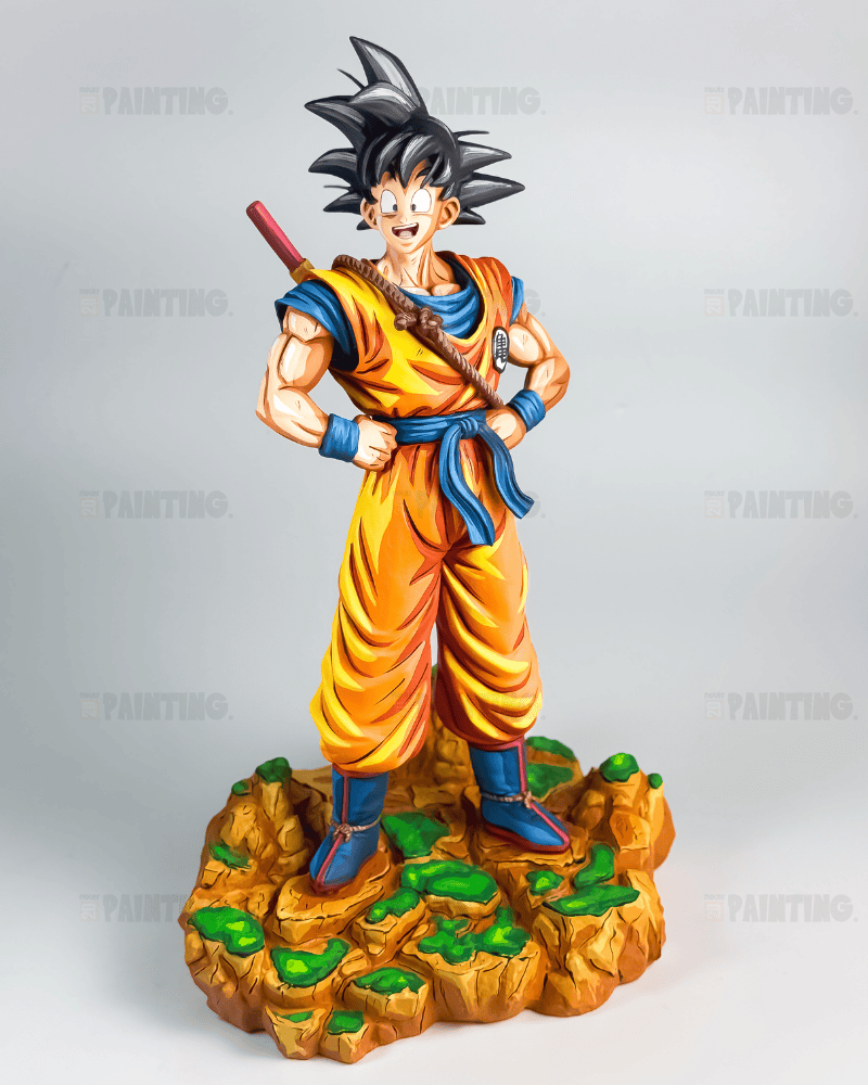 32CM Dragon Ball Z Son Goku Somersault Figure Repaint