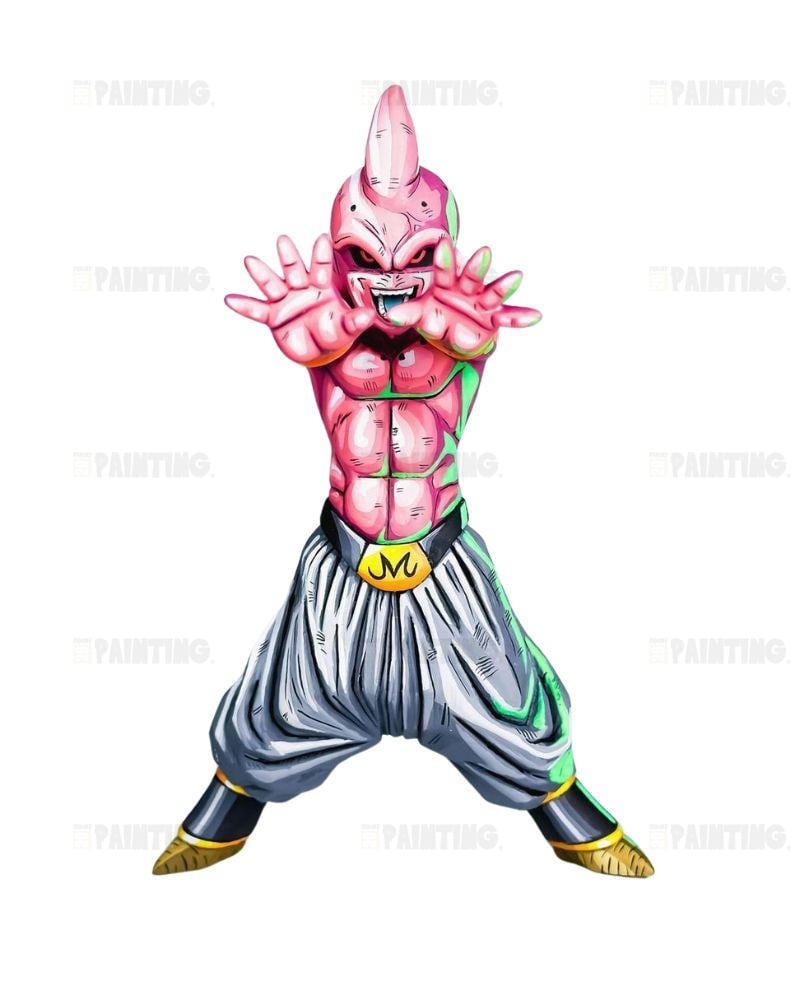18CM Dragon Ball Z Majin Buu Figure Repaint - 2D Figure Painting