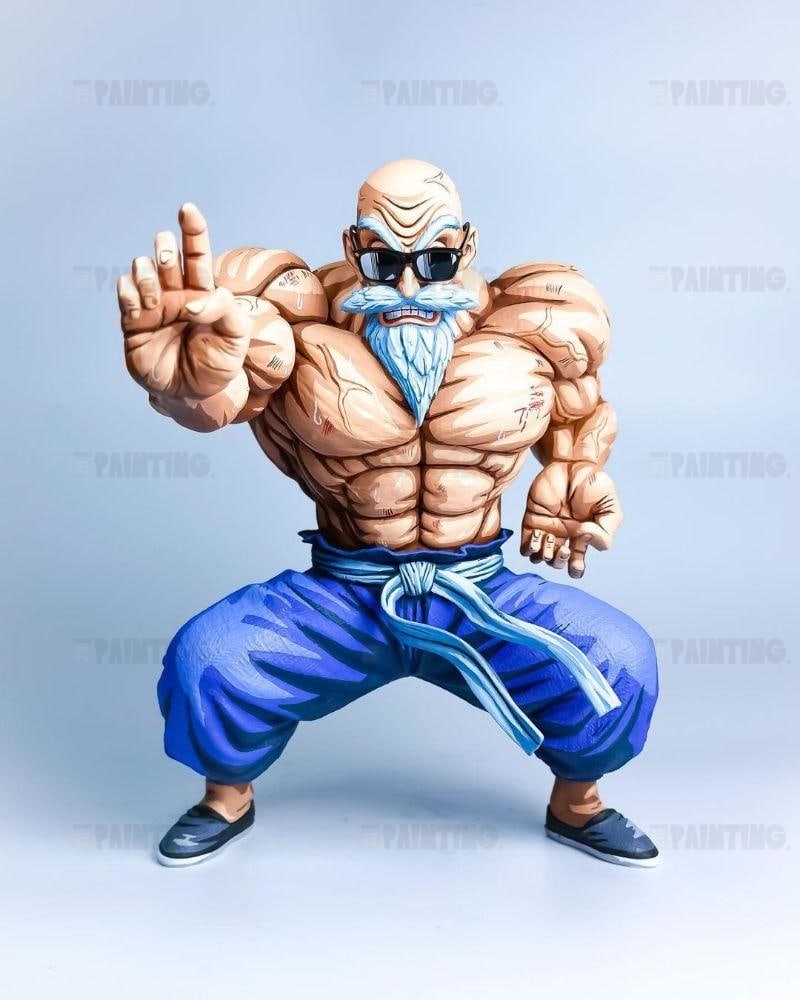 24CM Dragon Ball Z Master Roshi Figure Repaint - 2D Figure Painting