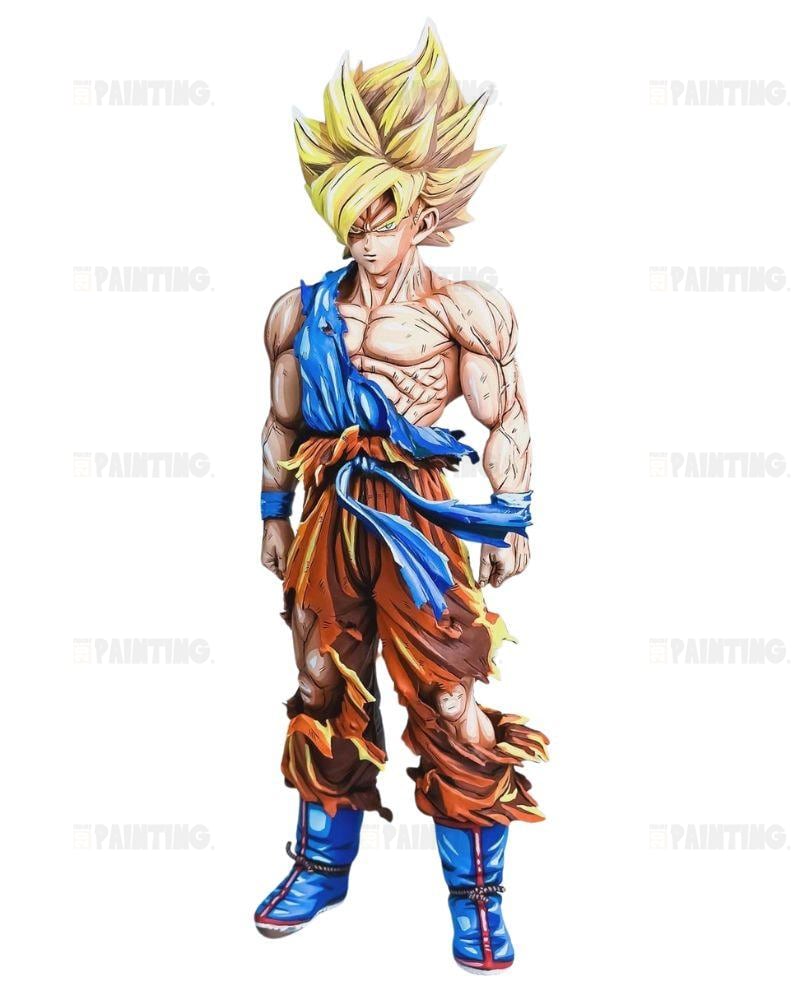 30CM Dragon Ball Z Son Goku SSJ Repaint - 2D Figure Painting
