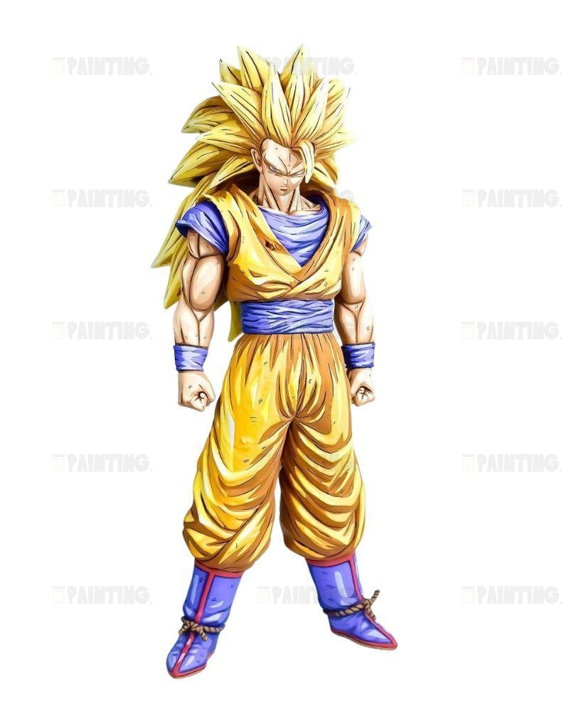 31CM Dragon Ball Z Son Goku SSJ3 Figure Repaint - 2D Figure Painting