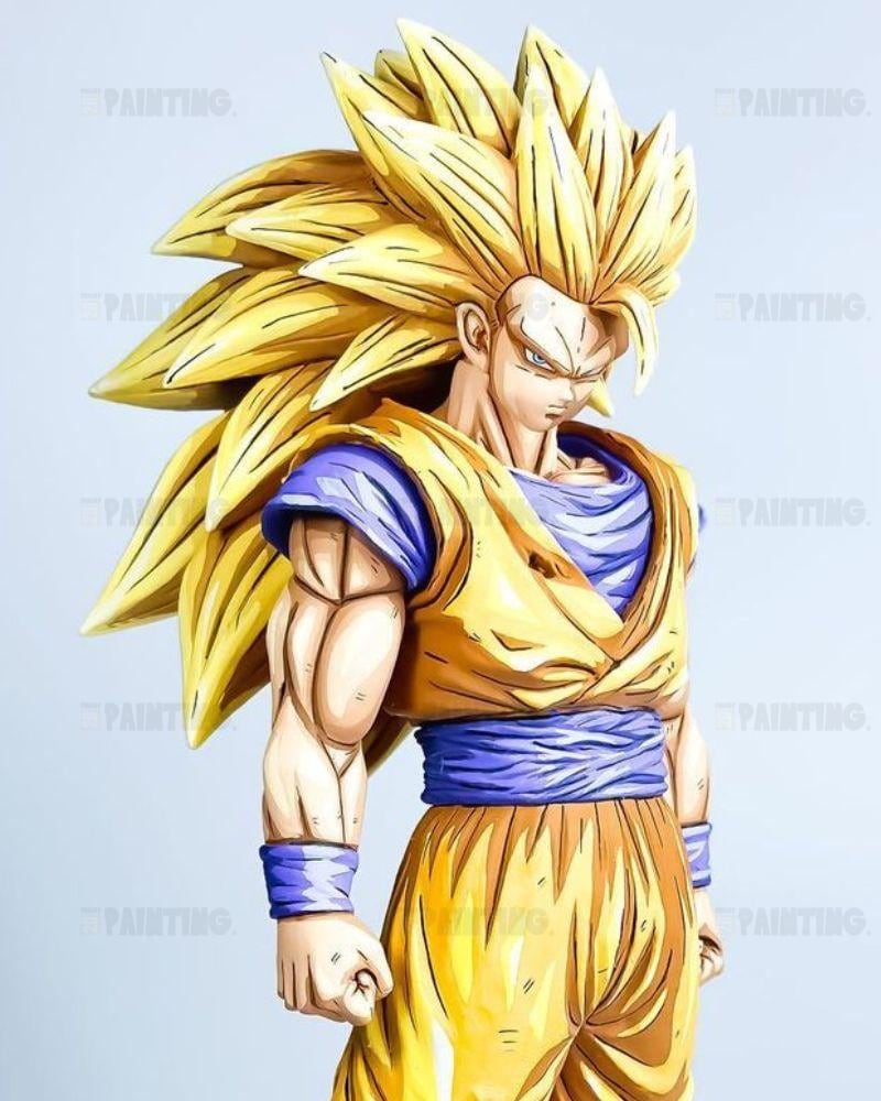 31CM Dragon Ball Z Son Goku SSJ3 Figure Repaint - 2D Figure Painting