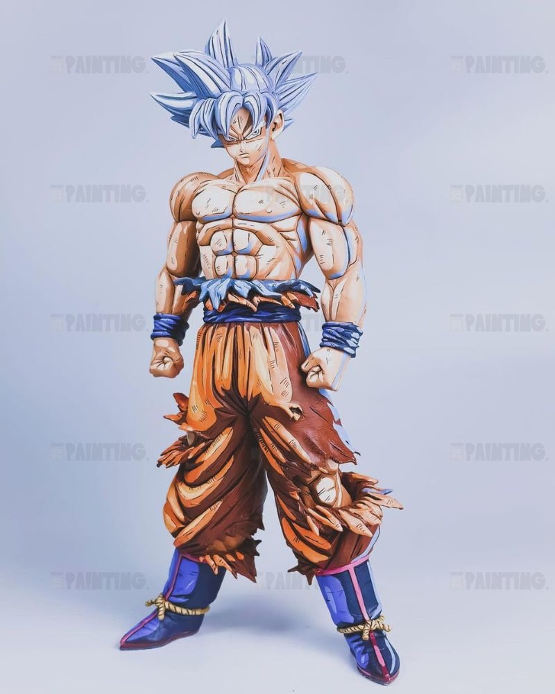 31CM Dragon Ball Z Son Goku Ultra Instinct Figure Repaint