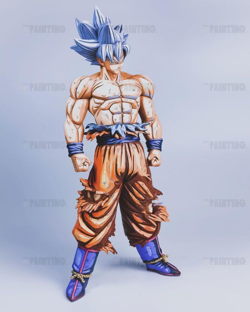 31CM Dragon Ball Z Son Goku Ultra Instinct Figure Repaint